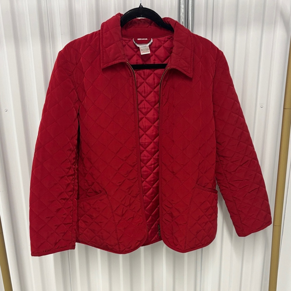 Pendleton Vintage Quilted Red Zip Up Jacket
